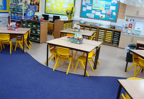 School Carpet Classroom Flooring work by West Lancashire Flooring